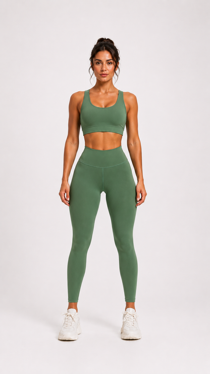 Neutral State Sculpt Green Gym Leggings