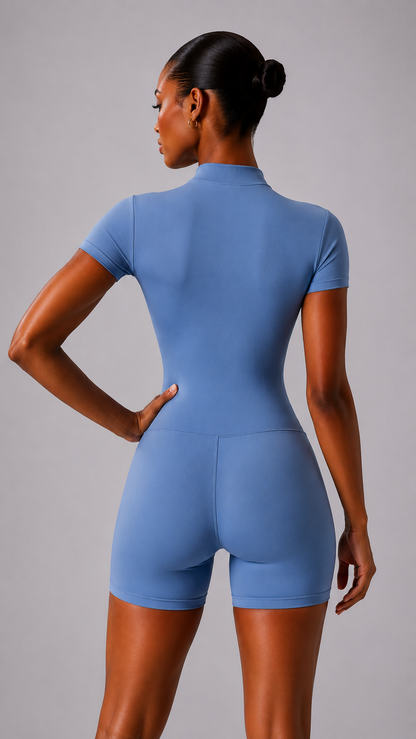 Neutral State Sculpt Zip Blue Jumpsuit