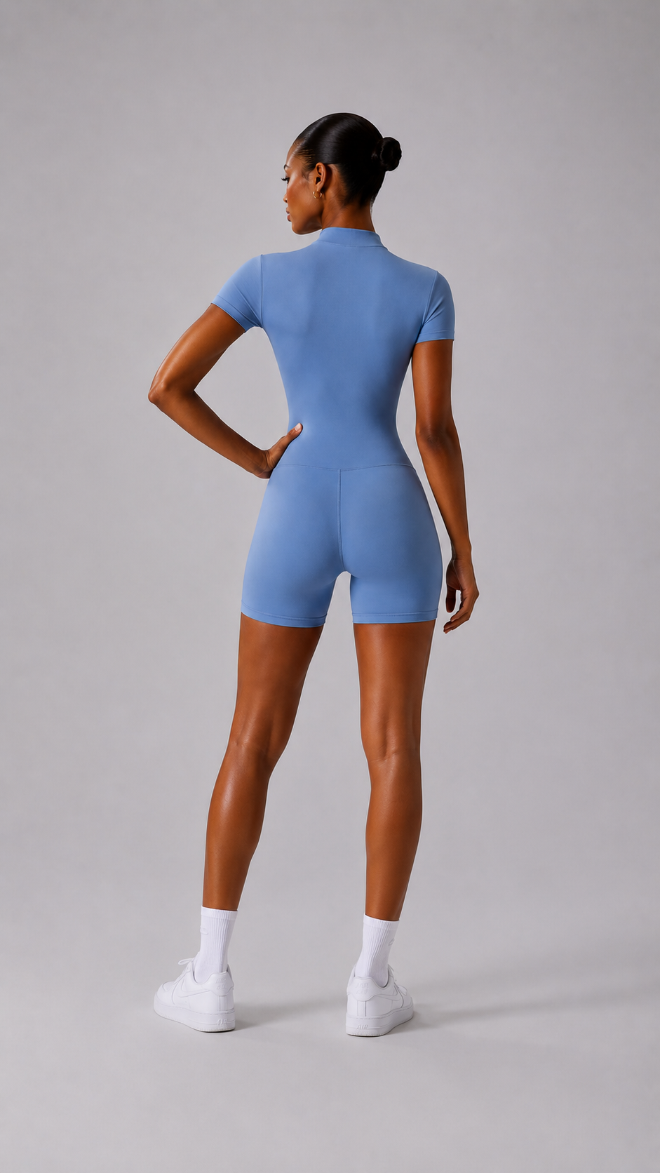 Neutral State Sculpt Zip Blue Jumpsuit