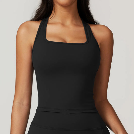 Neutral State Sculpt Black Halter Vest