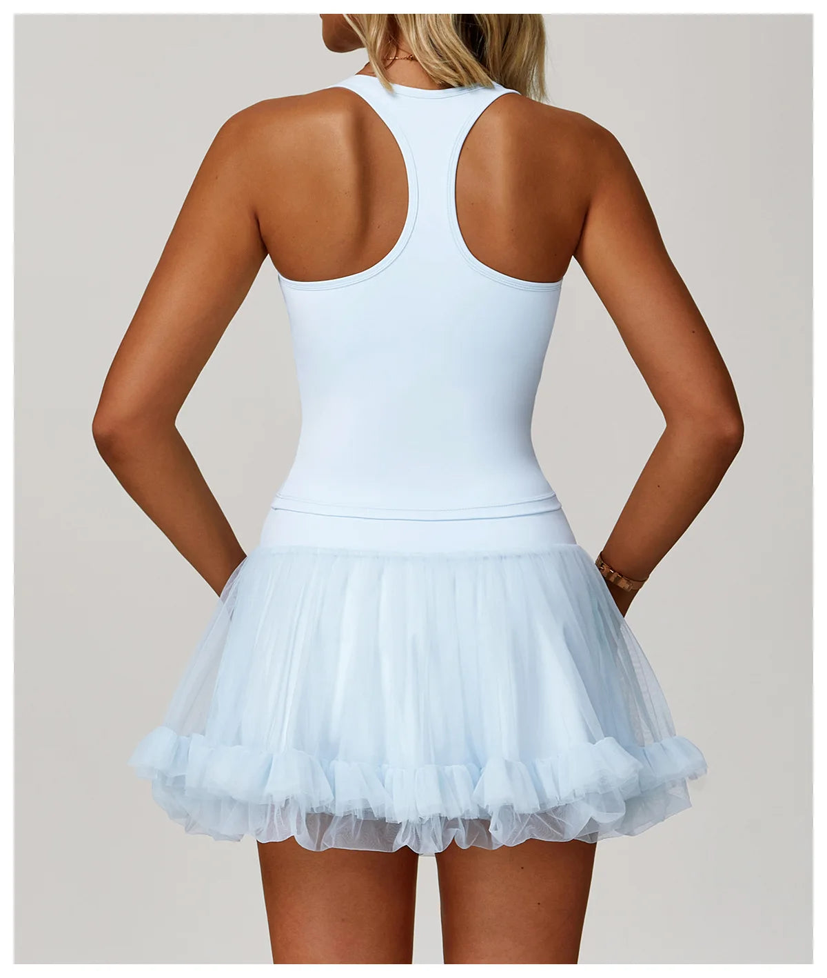 Neutral State Sculpt Baby Blue Halter Vest